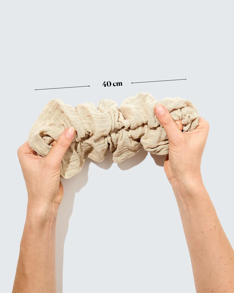 Cotton Scrunchies, XXL, 3-Pack, Coffee - Image 5