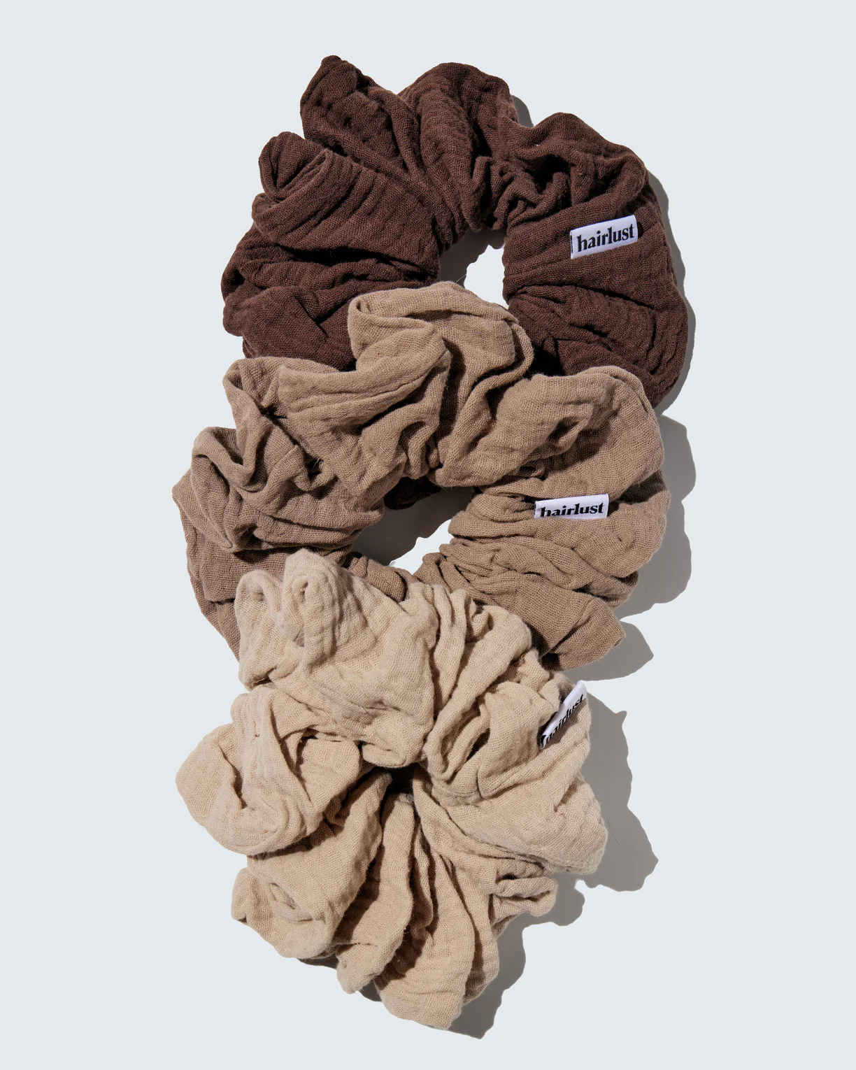 Cotton Scrunchies, XXL, 3-Pack, Coffee - Image 7