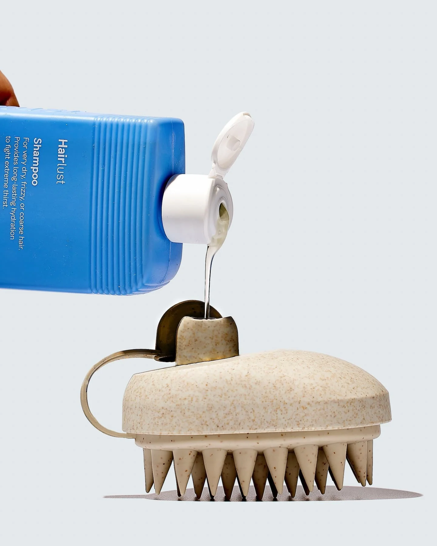 In-Shower Shampoo Brush, White - Image 4