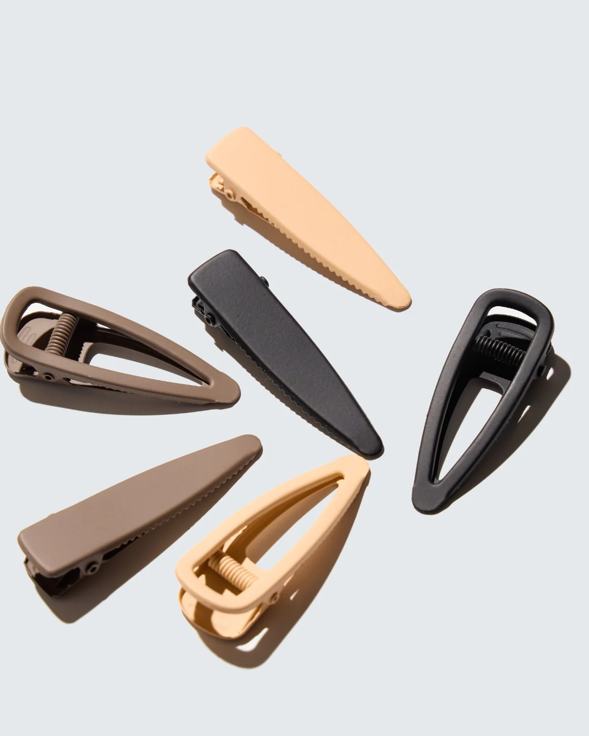 No-Slip Hair Clips, 6-Pack, Coffee - Image 6