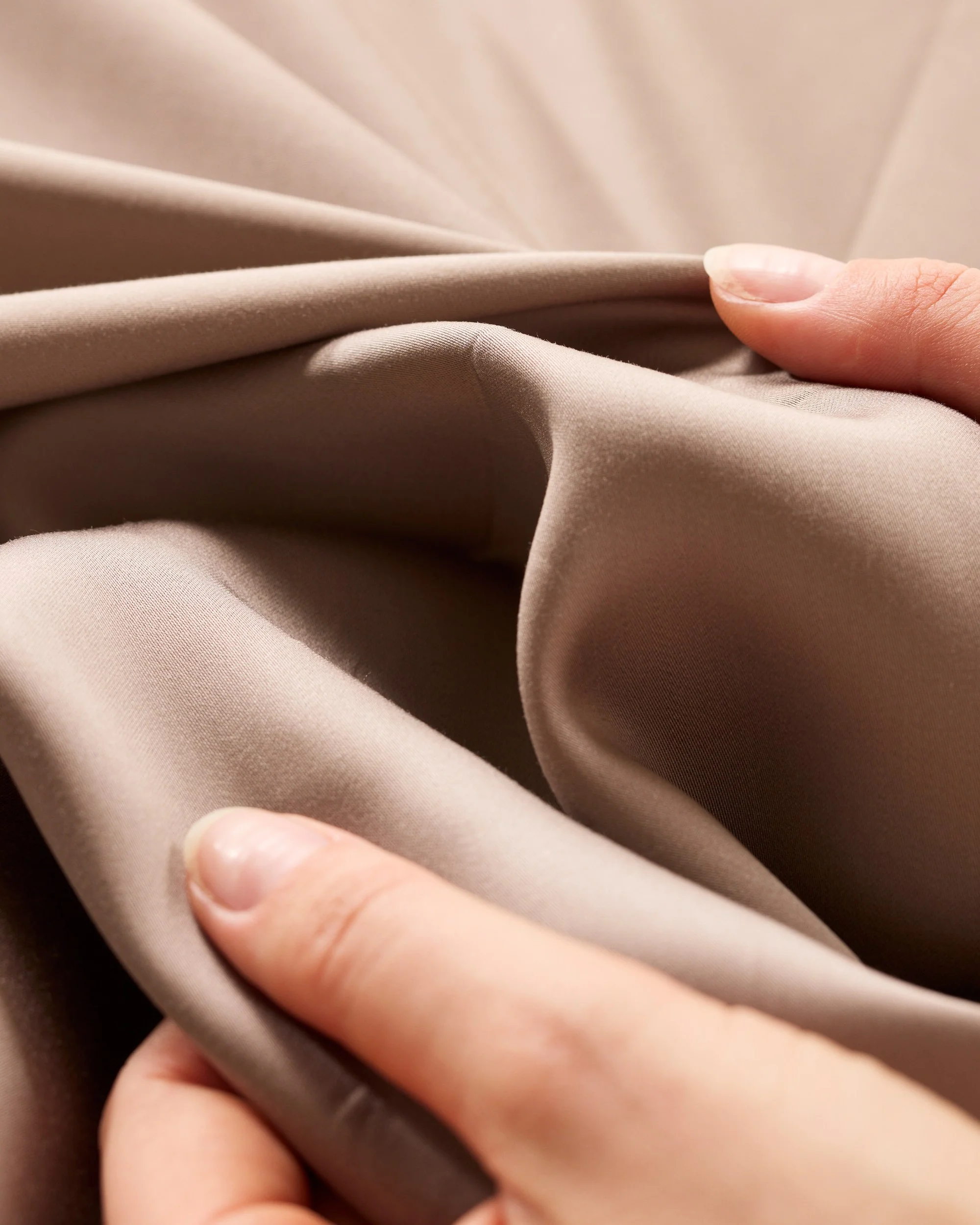 Silky Bamboo Flat Sheet, Taupe - Image 3