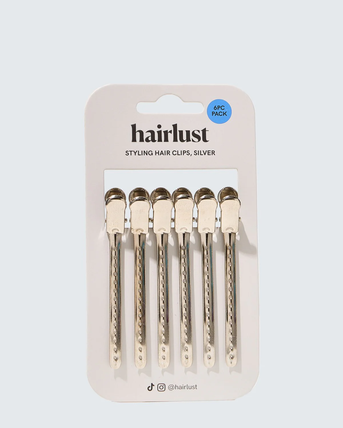 Styling Hair Clips, 6-Pack, Silver - Image 4